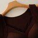 thumbnail image 5 of Ropa interior térmica para mujer, de invierno, de color sólido, cálida, sin costuras, resistente al frío, sin mangas, de poliéster., 5 of 9