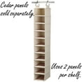 thumbnail image 5 of Household Essentials Hanging Shoe Organizer, 10 Wide Cubbies with Cedarline Pockets, Heavy-Duty Cotton Canvas, Removable and Industrial Hooks, Hang on Wire and Rod Closets, Natural, 5 of 5