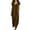 A Brown, variant on Women's Ruffle V Neck Maxi Dress, Flutter Sleeveless Loose Linen Blend Dress with Pockets, Casual Summer Dress for Beach Vacation & Daily Wear Gray,M