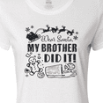 thumbnail image 4 of Inktastic Dear Santa, My Brother Did It Funny Christmas Women's T-Shirt, 4 of 5