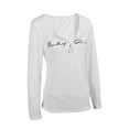 thumbnail image 3 of Women Long Sleeve Casual Shirts V Neck Letter Print Zipper Blouse Tops, 3 of 7