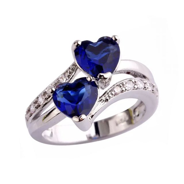 Anillo de corazón de circonita colorida con incrustaciones, anillo de moda para mujer, joyería de deseos, adecuado para ocasiones especiales, diseño unisex