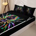 thumbnail image 3 of Erosebridal Colorful Spider Zipper Full Size Comforter Sets with Fitted Sheet and 2 Pillowcases,Spooky Wild Animal Zipper Bedding Set For Boys,Black Reversible,4-Piece, 3 of 7