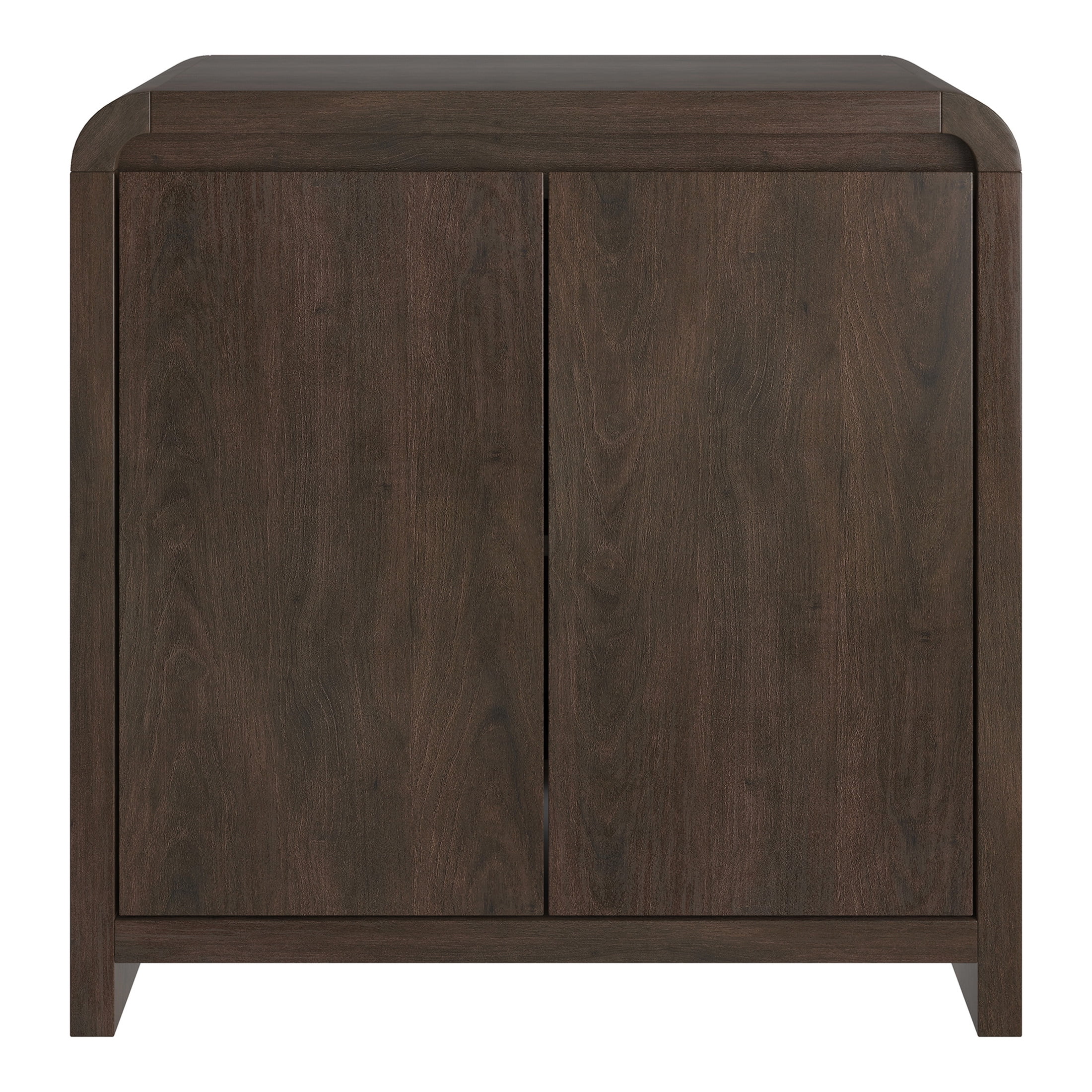 Evelyn&Zoe Modern/Contemporary 32" Wide Brown Oak Accent Cabinet
