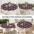 thumbnail image 7 of Breast Cancer Survivor Pink Ribbon Black Round Fitted Tablecloth with Elastic Edge,Dining Table Cover Waterproof,Outdoor Round Tablecloth for Camping,Dining,Indoor and Outdoor, 7 of 7