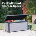 thumbnail image 6 of Keter Premier 150 Gallon Deck Box with Polypropylene Construction, Gray, 6 of 16
