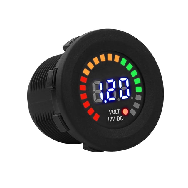 LED Display Voltmeter,12 V Motorcycle Car Volt Meter Motorcycle Voltmeter Proven Performance