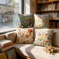 thumbnail image 6 of GSKKLQ Spring Flower Pattern Cushion Cover Set of 4 - Imitation Embroidery Throw Pillowcases for Sofa, Bedroom, Easter Decor, 6 of 8