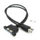thumbnail image 2 of 1Pc Dual USB 30 A Male to USB 30 Female Extension Cable With Screw Panel Mount Holes 30cm Length Cable Cord, 2 of 5