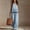 Light Blue, variant on Casual 2 Piece Sets for Women Cotton Linen Sleeveless Shirts Wide Leg Pants Outfits Summer Resort Wear Lounge Matching Suits Wine L