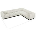 thumbnail image 3 of Meridian Furniture Quinn 133" 6-Piece Fabric Modular Sectional in Cream, 3 of 15