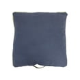 thumbnail image 5 of Creative Co-Op Recycled Quilted Cotton Patchwork Pouf with Handle, 5 of 5