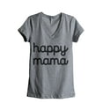 thumbnail image 1 of Happy Mama Women's Fashion Relaxed V-Neck T-Shirt Tee Heather Grey 2X-Large, 1 of 3