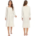 thumbnail image 2 of Spdoo Women's Vintage Victorian Nightgown Long Sleeve Sheer Sleepwear Pajamas Nightwear Lounge Dress, 2 of 8