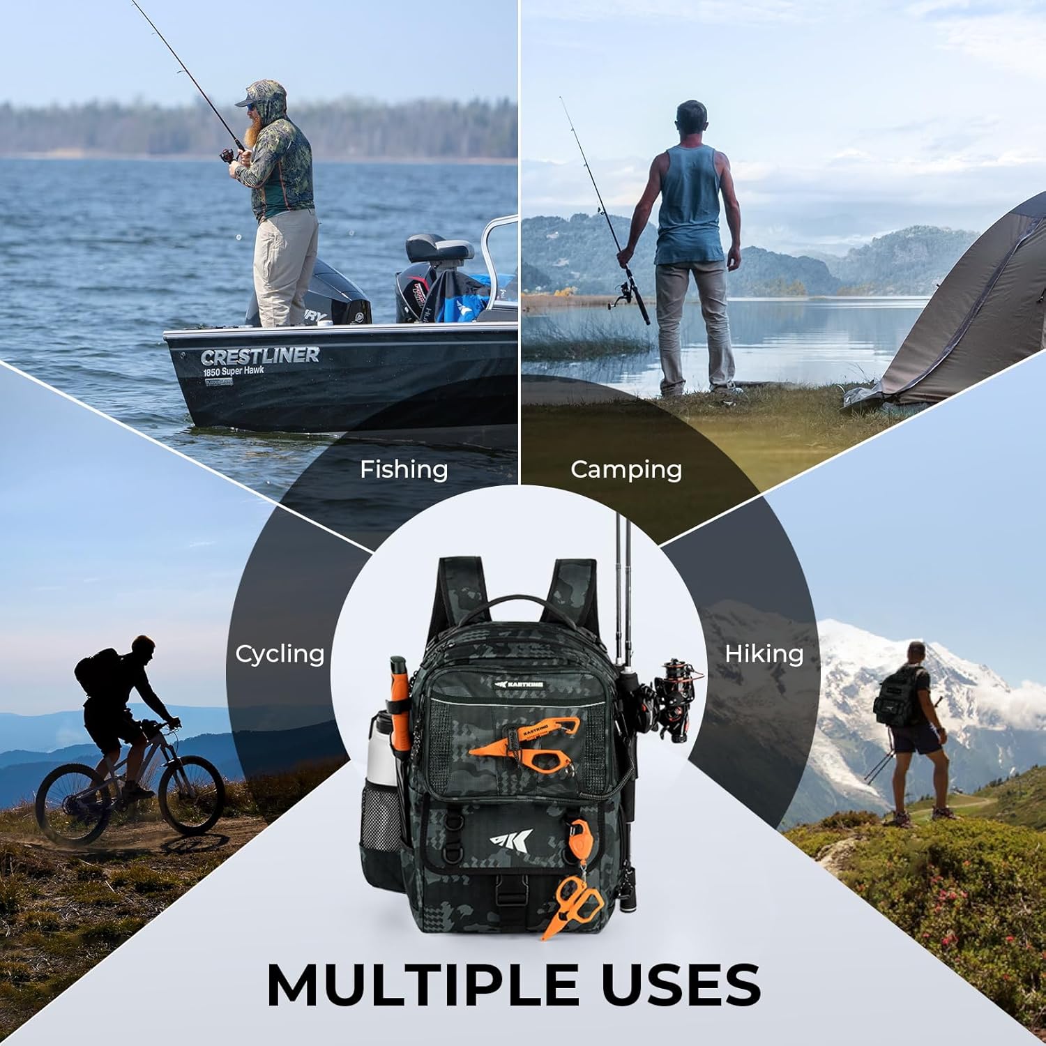 KastKing BaitSpace 50L Fishing Tackle Backpack photo 4