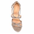 thumbnail image 6 of Maripe Womens Elissa High Heel Strappy Sandal Shoes, Gold, US 6, 6 of 7