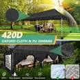 thumbnail image 6 of Hoteel 10x30 Pop up Canopy Tent with 8 Removable Sidewalls, Outdoor Canopy Waterproof Commercial Tents for Parties Wedding Patio Ez Outdoor Instant Gazebo with Roller Bag & Sandbags, Black, 6 of 11