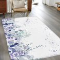 thumbnail image 3 of Purple Botanical Large Area Rugs for Bedroom Living Room, Soft Non Slip Carpet Bedside Rug, Spring Weeping Eucalyptus Leaves Rectangular Floor Cover Kitchen Accent Rug 2.7'x5' for Dining Room/Office, 3 of 9
