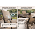 thumbnail image 6 of Enyopro 7 Pieces Patio Dining Set, Outdoor Furniture with Rectangular Table & 6 Stackable Textilene Chairs, Weatherproof Steel Frame for Garden Backyard Deck Porch, Brown, 6 of 8