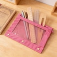 thumbnail image 5 of ZKCCNUK Pencil Pouch for 3 Ring Binder, Waterproof Zipper File Bags with Clear Window, Oxford Office Filing Documents Storage Folder Office Supplies, 5 of 8