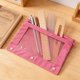 thumbnail image 5 of Three-hole Pen Case Transparent Document Folder Oxfords Cloth Storage Bag Large Airss Vent Large Capacity Stationery Bag, 5 of 7