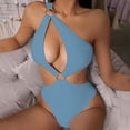 thumbnail image 2 of asdoklhq Plus Size Swimsuit Clearance Under $10,Women's Bikini Set Swimsuit Filled Swimwear Has A Chest Pad No Steel Support Siamese Beachwear, 2 of 4