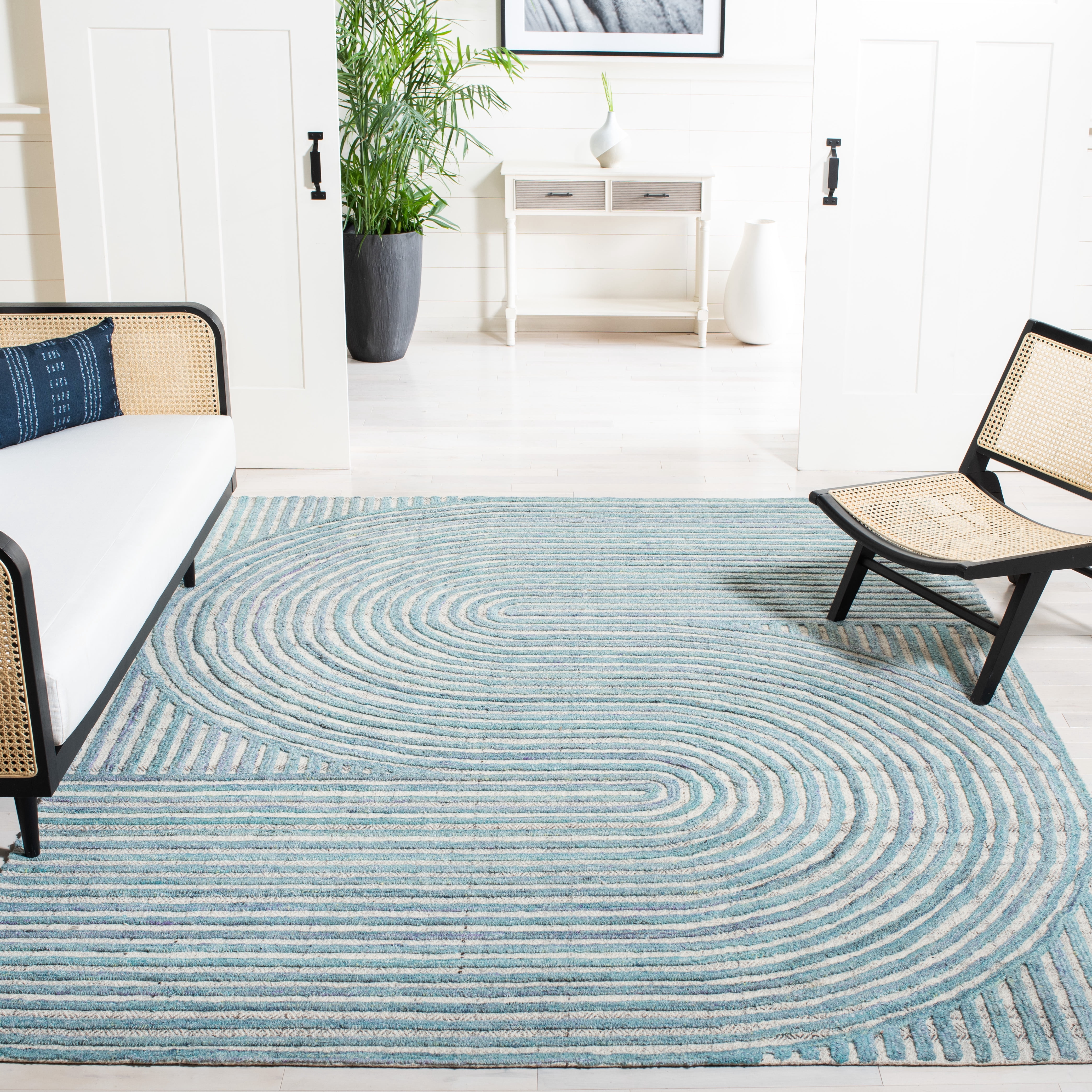 SAFAVIEH Southampton Landen Abstract Area Rug, Blue, 9' x 12'