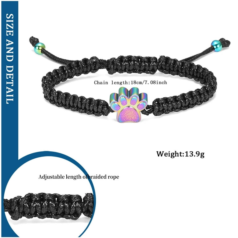 Paw Locket Pet Cremation Jewelry For Dog Cat Ashes Bracelets