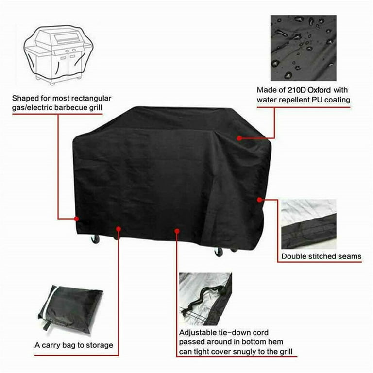 Apmemiss Outdoor Decorations Clearance Grill Cover for Outdoor Grill BBQ Cover Rip Proof Waterproof Heavy Duty Grill Cover for Outside Grill
