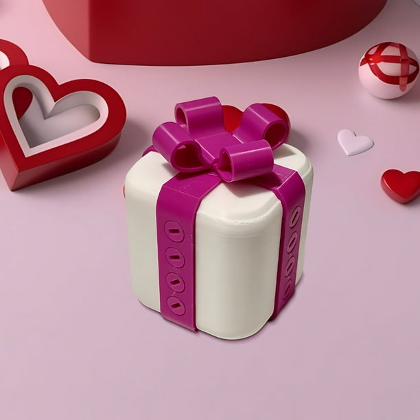 Caja de Regalo Sorpresa Redonda Impresa para San Valentín