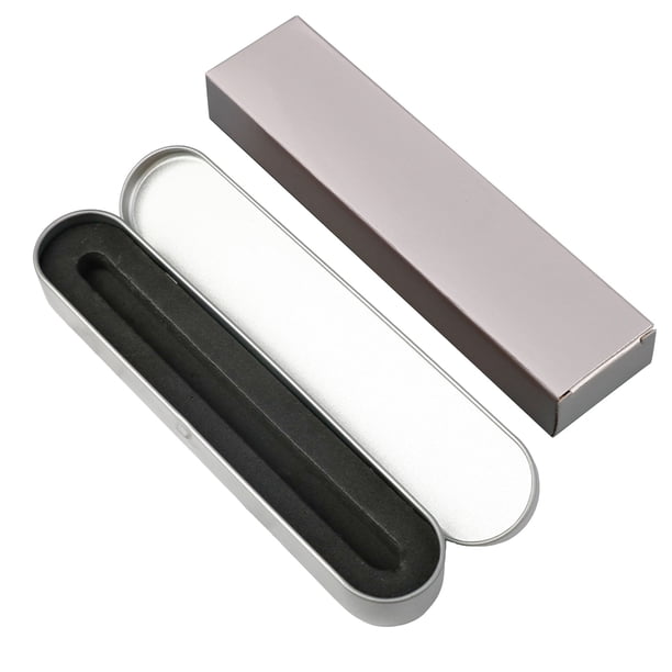 Estuche metálico vacío con bisagras y relleno de espuma, resistente a la corrosión, organizador irrompible para bolígrafos, lápices, pinceles de maquillaje, material escolar, de oficina y de empresa.