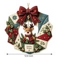thumbnail image 4 of Fabric Poke Wreath DIY Kit, Christmas Wreath DIY Kit for Adults, Door Hanging Holiday Craft Decor with Bow, 4 of 5