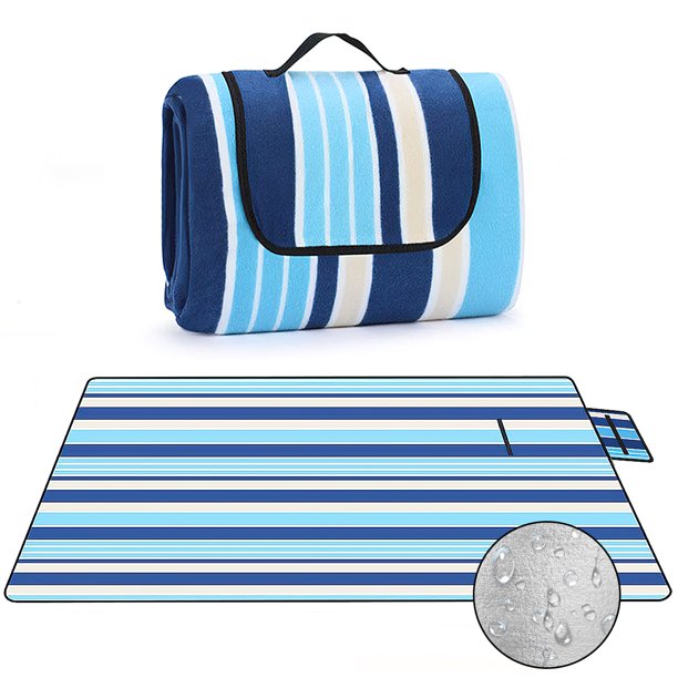 79"x79" Picnic Blanket, 3Layer Waterproof Beach Blanket for 47 Adults