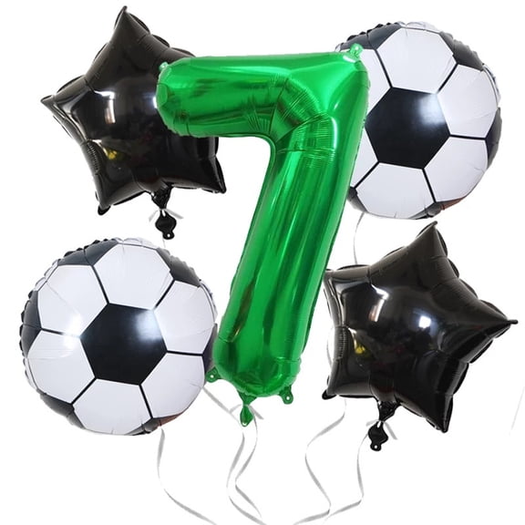 Giant balloon numbers, Birthday balloons, Soccer