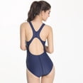 thumbnail image 4 of Traje de baño de una pieza triangular sexy profesional deportivo de piel de tiburón de imitación impermeable y de secado rápido para mujer, 4 of 5