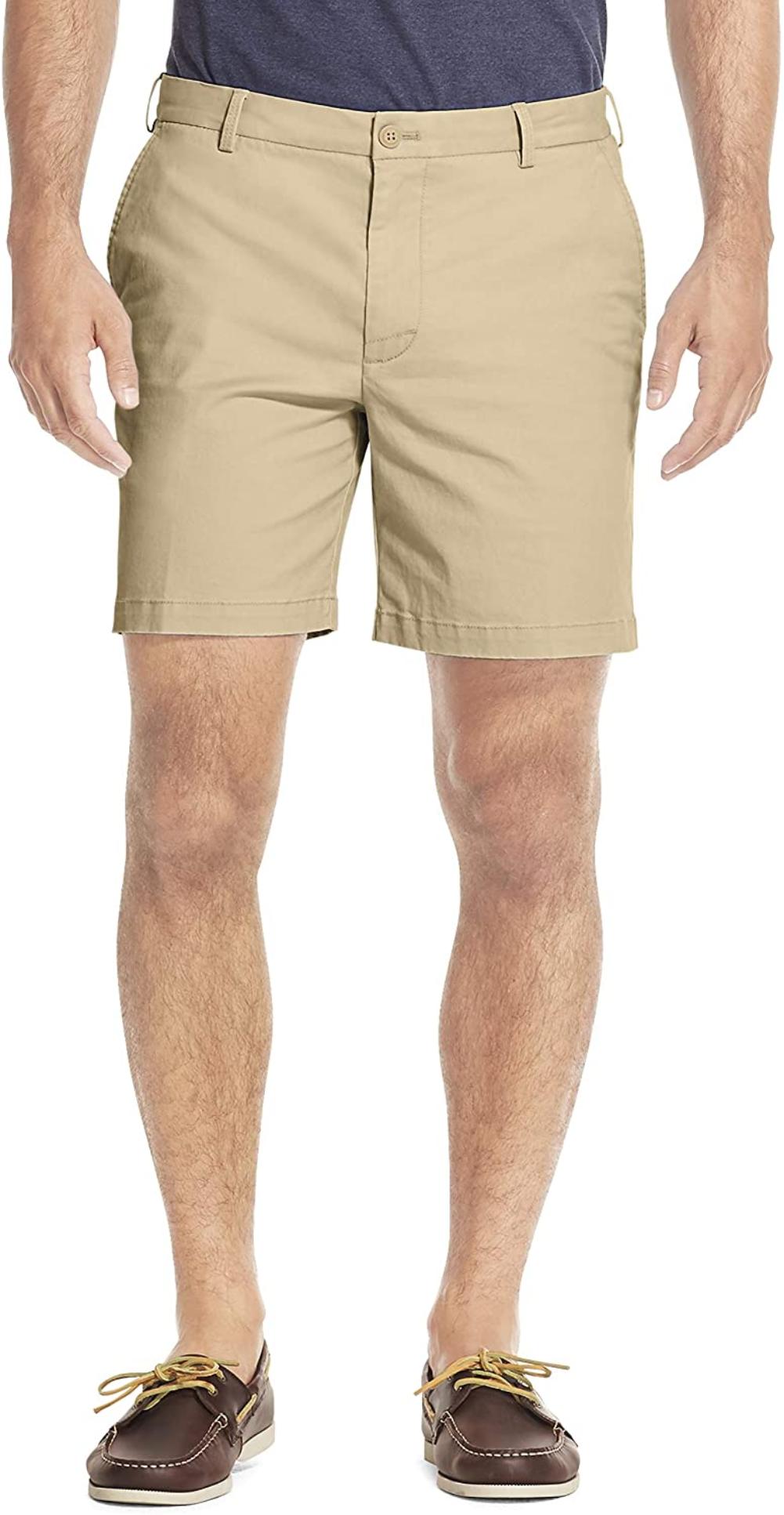 Chino Short, Pale Khaki, 30, 98% Cotton 