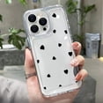 thumbnail image 1 of Funda transparente a prueba de golpes para iPhone 14 Pro Max, 13 Pro Max, 11, 12 Pro, XR, XS, X, 7, 8, 14 Plus, SE Love Heart, 1 of 4