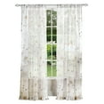 thumbnail image 5 of Martha Stewart Martha's Garden Print 37"x84", Semi Sheer Curtain, Panel Pair Poletop, Gold, 5 of 5
