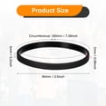 thumbnail image 3 of Uxcell 12Pcs Pulseras de Goma, Pulseras de Silicona de Color Sólido para Deporte/Ejercicio/Baloncesto Hombres Mujeres Adolescentes [Negro], 3 of 6