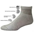 thumbnail image 5 of Mens Womens Cotton Diabetic Ankle Socks 6-Pack Non-Binding Top & Cushion Sole - Black, 10-13, 5 of 5