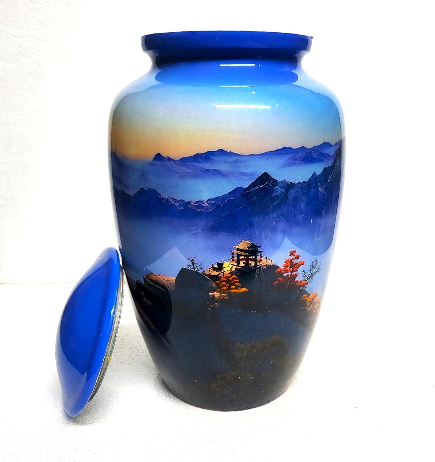 Snow Mountain Urn – 10-Inch Memorial Urn for Human or Pet Ashes | Elegant Design for Adults, Dogs, and Loved Ones