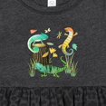 thumbnail image 4 of Inktastic Cute Lizards Hanging out Girls Baby Dress, 4 of 5