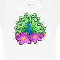 thumbnail image 4 of Inktastic Peacock and Flowers Boys or Girls Baby Bodysuit, 4 of 5