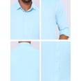 thumbnail image 7 of DARING DIVA Men's Point Collar Button Long Sleeve Business Shirts 2XL Light Blue, 7 of 7