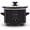 Black, variant on Slow Cooker, 1.5 Qt Small Electric Stainless Steel Cooker with Ceramic Pot, Low High Warm 3 Heat Modes, Non-Toxic & Dishwasher Safe, Ideal for Singles, Couples and Healthy Cooking-Silver