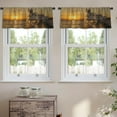 thumbnail image 2 of LALILO Kitchen Curtain Valance Unique Universe Blue Earth Rod Pocket Window Curtain 52"x 18" Set of 2, 2 of 7