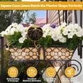 thumbnail image 4 of 2 Pack 24 Inch Square Coco Liners Planter Baskets Liner- Natural Coir Fiber Liner Replacement, Window Box Liners Trough Liners for Wall Planter Garden Deck Fence Flower Baskets, 4 of 4