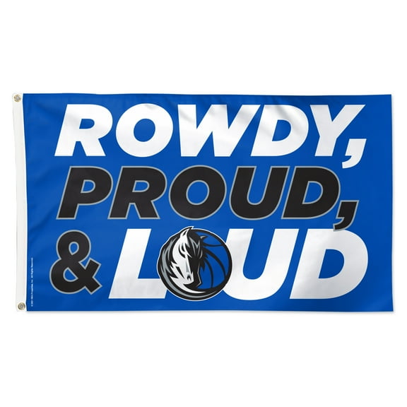 WinCraft Dallas Mavericks 3' x 5' Single-Sided Deluxe Team Slogan Flag