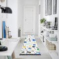 thumbnail image 4 of Yayeee Runner Rug for Bedroom 2'x6' Machine Washable Hallway Non Slip Mat, Blue Simple Shapes, 4 of 8