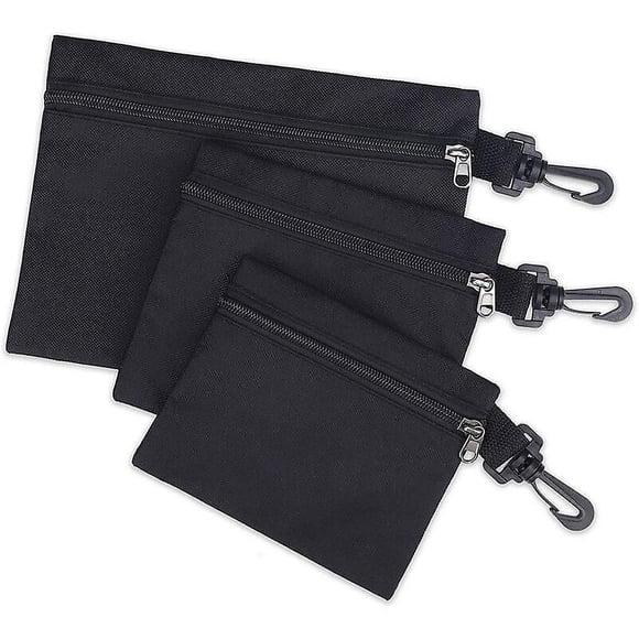 Tool Bag Bags of Small Set of 3, Zippered Tool Pouch, Tool Pouch Storage Pouch, Multifunction Tool Box with Hanging Hook, Water Resistant